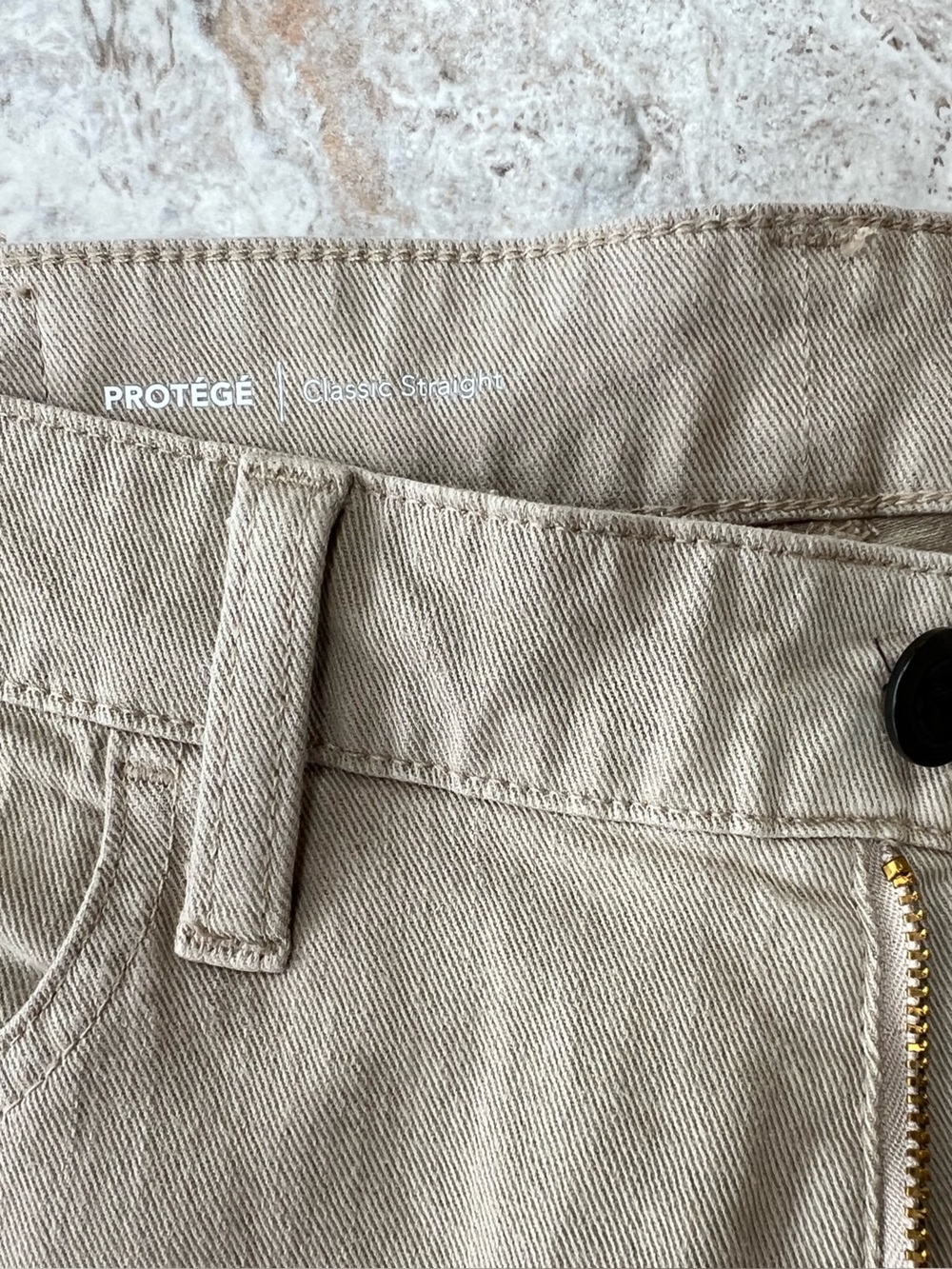 AG Adriano Goldschmied Protégé Classic Straight Leg Twill Linen Pant Khaki 30x32 - Picture 8 of 12